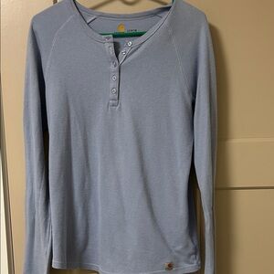 Carhartt Light Blue Long Sleeve Henley
